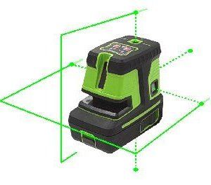 Spot-On TileLiner X2 P5 Cross & Multi Point Laser Level Set Square Lasers