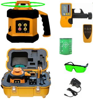 Spot-On SRL205G Rotary Laser Level Green HDG Horizontal & Dual Grade Int/Ext 600m Set Rotary Lasers