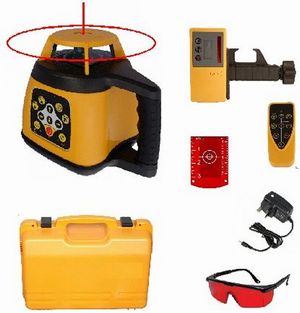 Fukuda FRE301R Rotary Laser Level Horizontal Vertical Plumb & Dual Grade HVP/DG Ext Set - (Replaced by upgraded FRE302G) X.Products