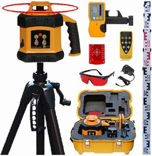 Spot-On SRL205LS Rotary Laser Level HDG Horizontal & Dual Grade Int/Ext 300m Levelling Kit + Promotion Rotary Lasers
