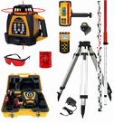 Spot-On SRL210CSS Rotary Laser Level HVP2/DDG Horizontal Vertical Plumb2 & Digital Dual Grade 800m XPro Construction Site Set + Promotion : Rotary Lasers